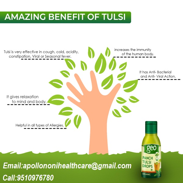 GEO Natural Panch Tulsi: Concentrated Extract Drops of 5 Rare Tulsi for Natural Immunity Boosting & Cough and Cold Relief