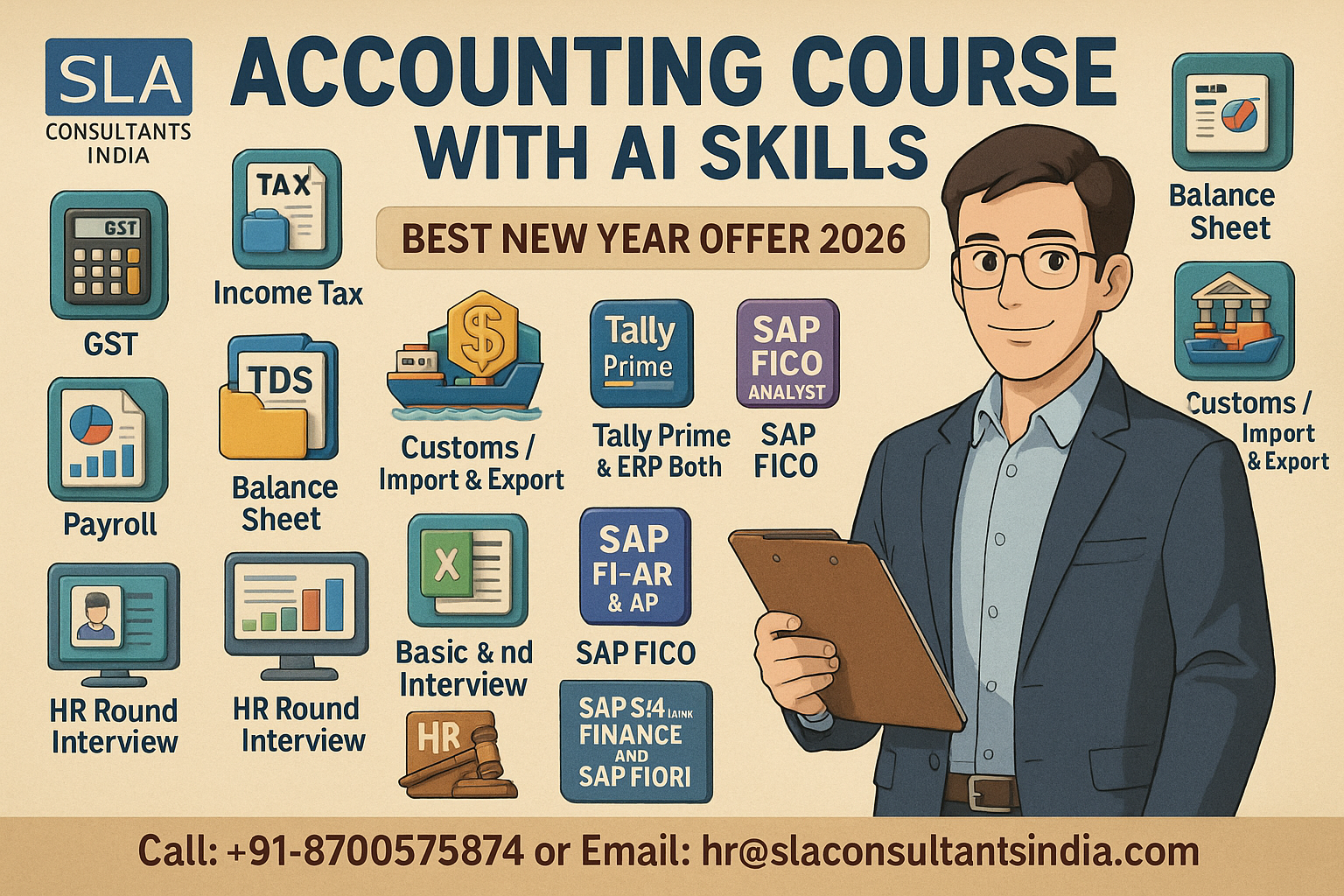 Online Accounting Course in Delhi, 100% Job, Salary upto 4.5 LPA, GST, SAP FICO Training Certification, Delhi, Noida, Ghaziabad, “New Year Offer 2026