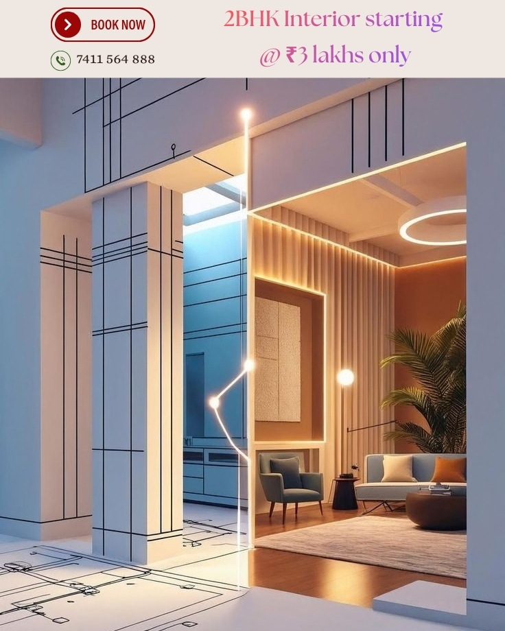 2BHK Interior Design in Bangalore | Starting ₹3L